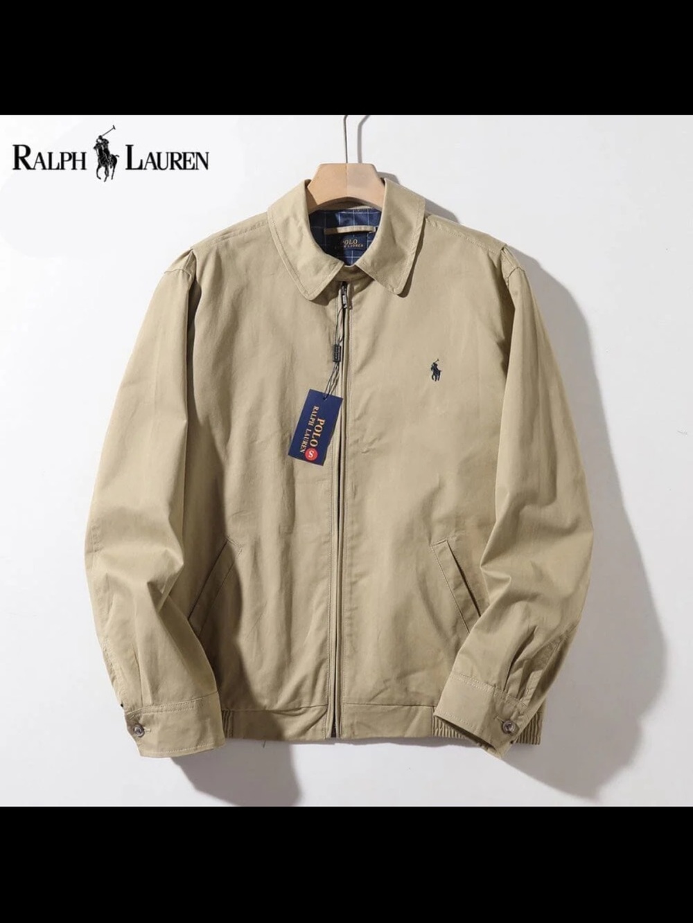 Polo by Ralph Lauren Beige Bomber Jacket